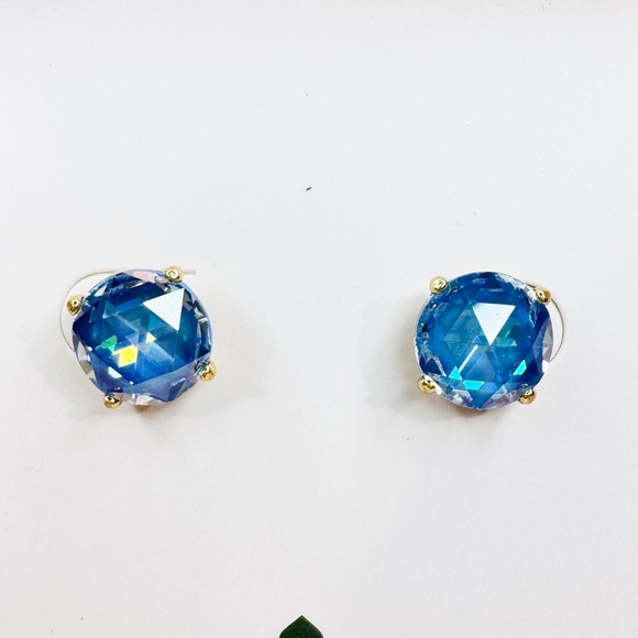 SOLD NIB Kate Spade Bright Lights Sapphire Blue Cubic Zirconia Stud Earrings - Picture 5 of 9